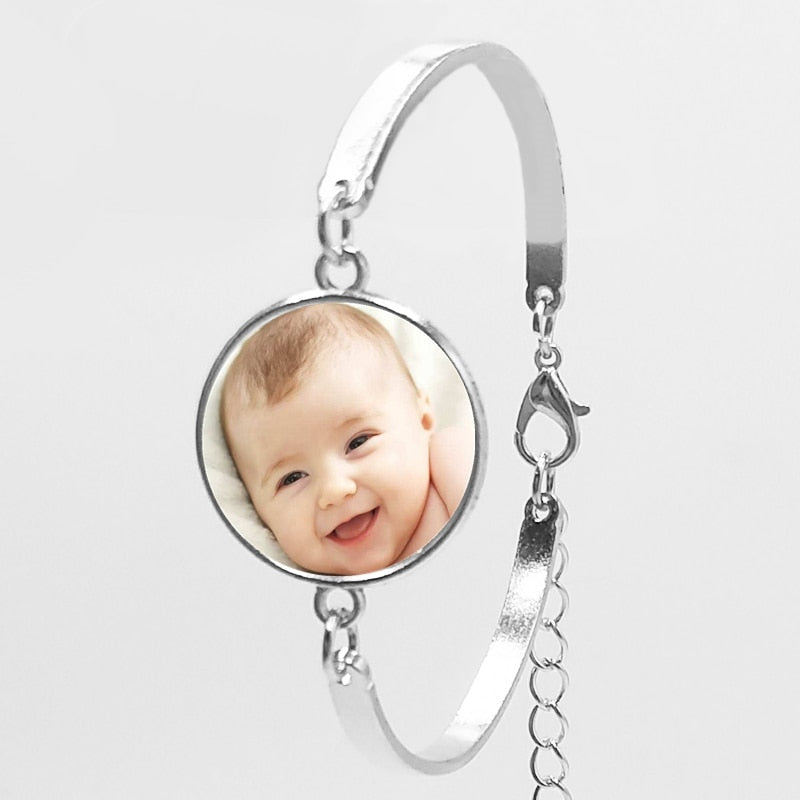 Handmade Personality Photo Family Photo Baby Child Dad Mom Brother Sister Grandparents Family Portrait Bracelet Private Custom