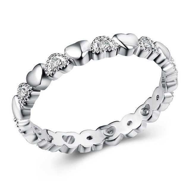 Fashion Crystal Wedding Ring For Women Infinity Love Flower Finger Ring Cocktail Party Brand Ring Jewelry Dropshipping