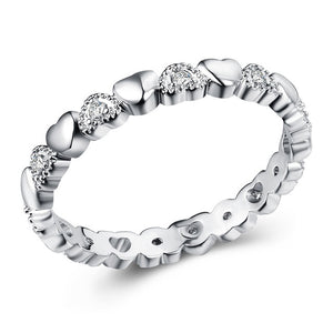 Fashion Crystal Wedding Ring For Women Infinity Love Flower Finger Ring Cocktail Party Brand Ring Jewelry Dropshipping