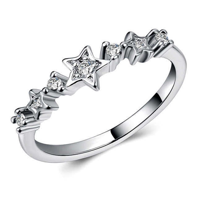 Fashion Crystal Wedding Ring For Women Infinity Love Flower Finger Ring Cocktail Party Brand Ring Jewelry Dropshipping