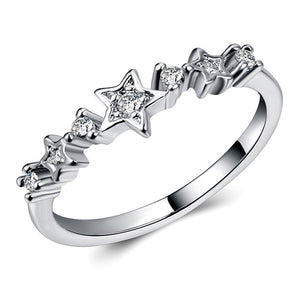 Fashion Crystal Wedding Ring For Women Infinity Love Flower Finger Ring Cocktail Party Brand Ring Jewelry Dropshipping