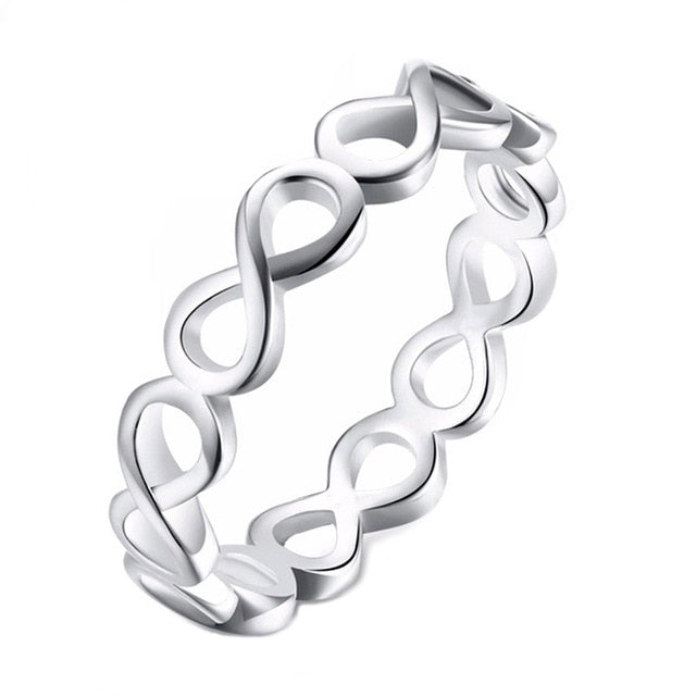 Fashion Crystal Wedding Ring For Women Infinity Love Flower Finger Ring Cocktail Party Brand Ring Jewelry Dropshipping