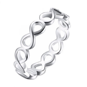 Fashion Crystal Wedding Ring For Women Infinity Love Flower Finger Ring Cocktail Party Brand Ring Jewelry Dropshipping