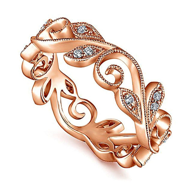 Fashion Crystal Wedding Ring For Women Infinity Love Flower Finger Ring Cocktail Party Brand Ring Jewelry Dropshipping