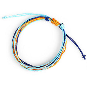 Trendy Kpop Multi Layer Colorful Weave Woven Rope Wax String Bracelets Summer Gift For Women Girls Jewelry Dropshipping