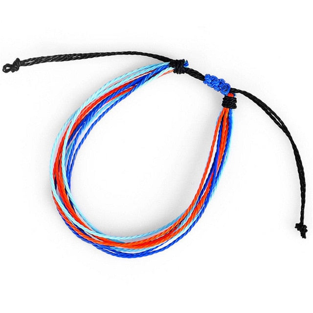 Trendy Kpop Multi Layer Colorful Weave Woven Rope Wax String Bracelets Summer Gift For Women Girls Jewelry Dropshipping