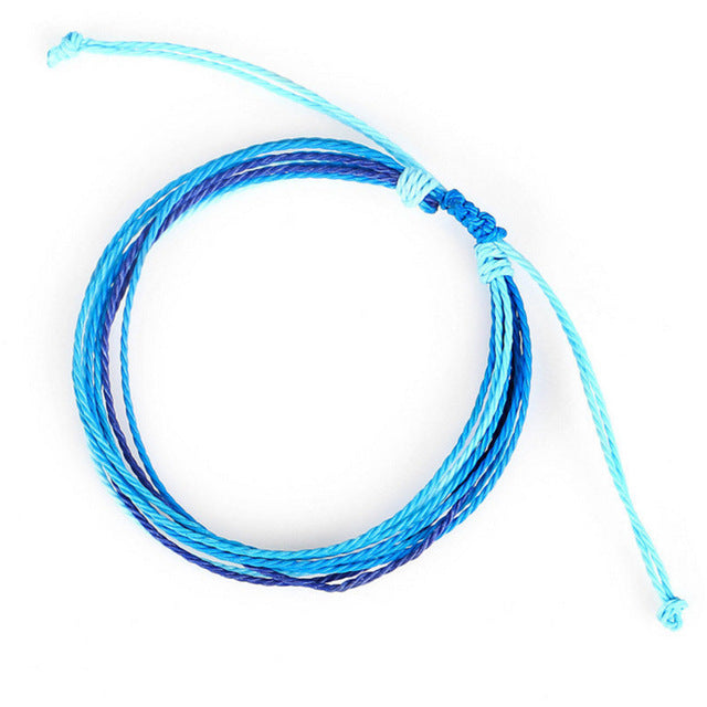 Trendy Kpop Multi Layer Colorful Weave Woven Rope Wax String Bracelets Summer Gift For Women Girls Jewelry Dropshipping