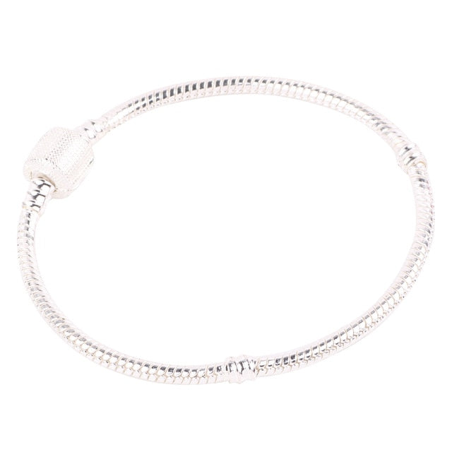 Animal Mickey Charm Bracelets & Bangles Women Jewelry Minnie Pink Bow-Knot Pendant Brand Bracelet DIY Handmade for Girl Gift