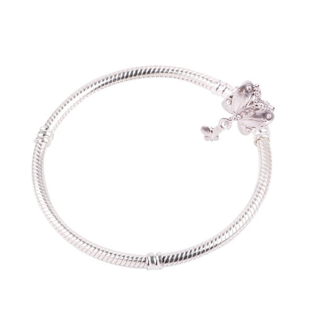 Animal Mickey Charm Bracelets & Bangles Women Jewelry Minnie Pink Bow-Knot Pendant Brand Bracelet DIY Handmade for Girl Gift