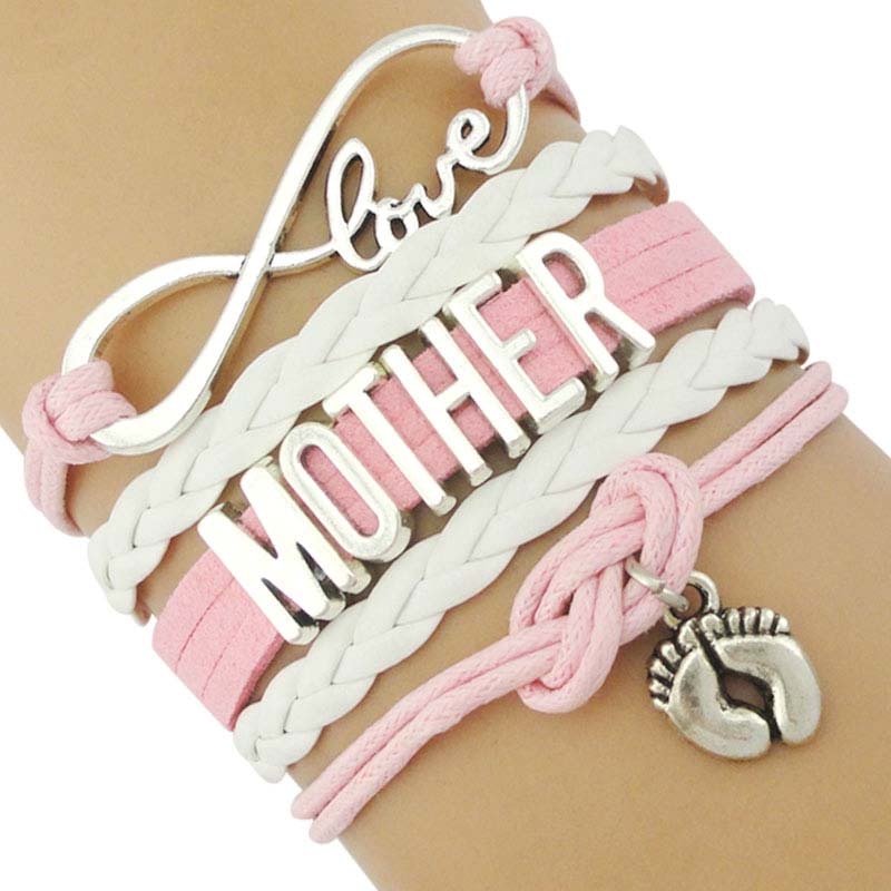 Infinity Love Family Mom Bracelets for Women Mother Baby Shower Mimi Children Bracelets for Father Papa Dad