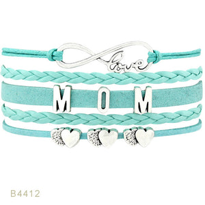Infinity Love Family Mom Bracelets for Women Mother Baby Shower Mimi Children Bracelets for Father Papa Dad