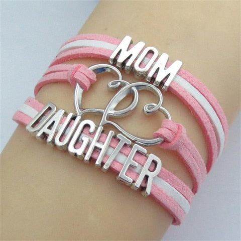 Infinity Love Family Mom Bracelets for Women Mother Baby Shower Mimi Children Bracelets for Father Papa Dad