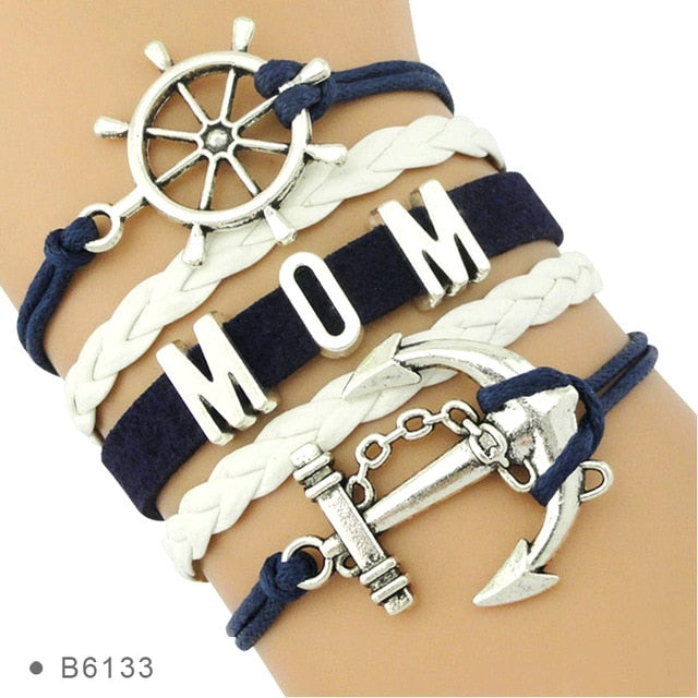 Infinity Love Family Mom Bracelets for Women Mother Baby Shower Mimi Children Bracelets for Father Papa Dad