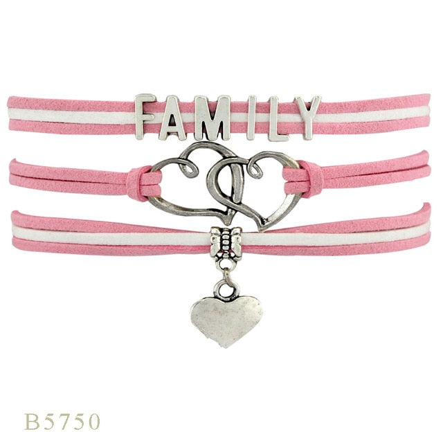 Infinity Love Family Mom Bracelets for Women Mother Baby Shower Mimi Children Bracelets for Father Papa Dad
