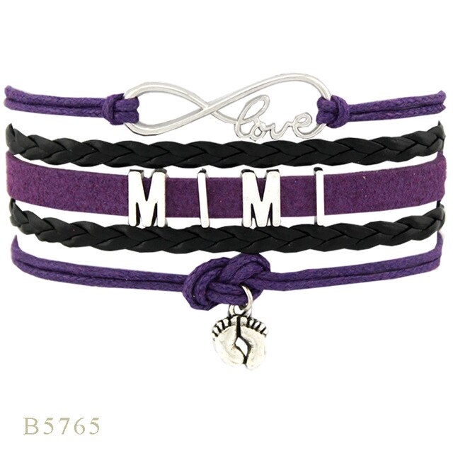 Infinity Love Family Mom Bracelets for Women Mother Baby Shower Mimi Children Bracelets for Father Papa Dad