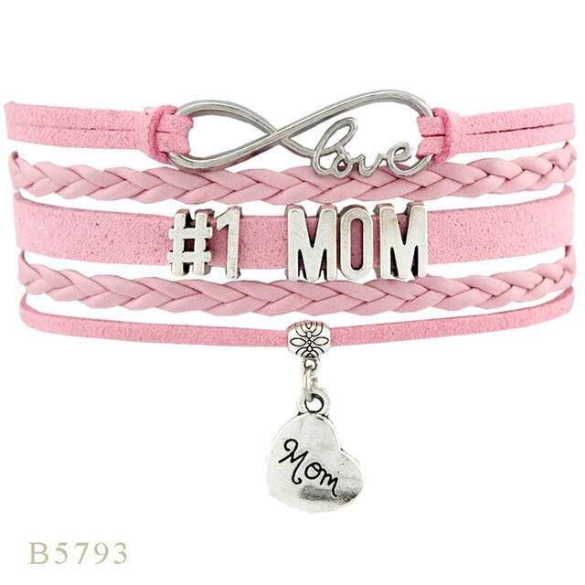 Infinity Love Family Mom Bracelets for Women Mother Baby Shower Mimi Children Bracelets for Father Papa Dad