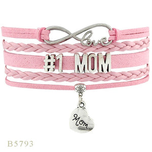 Infinity Love Family Mom Bracelets for Women Mother Baby Shower Mimi Children Bracelets for Father Papa Dad