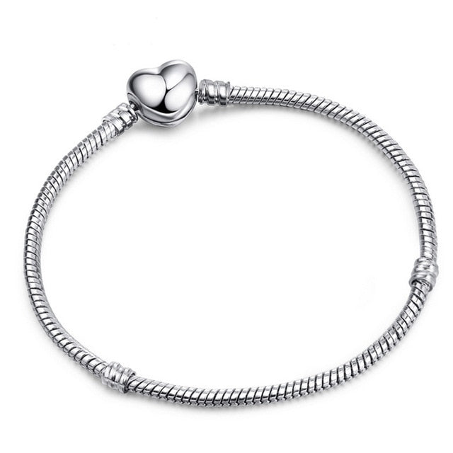 Sonykifa Handmade Mickey & Minnie Murano Glass Beads Charm Bracelet Women Fit Snake Chain  Bracelet For Children Jewelry