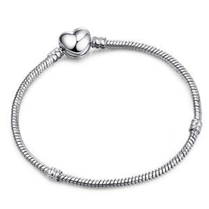 Sonykifa Handmade Mickey & Minnie Murano Glass Beads Charm Bracelet Women Fit Snake Chain  Bracelet For Children Jewelry
