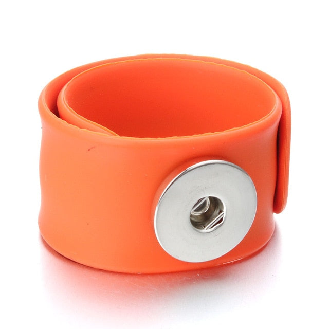 Newest Snap Jewelry 18mm Sequins Snap Button Bracelet Simple Cuff Snap Bracelets For Women Children Fun Gift