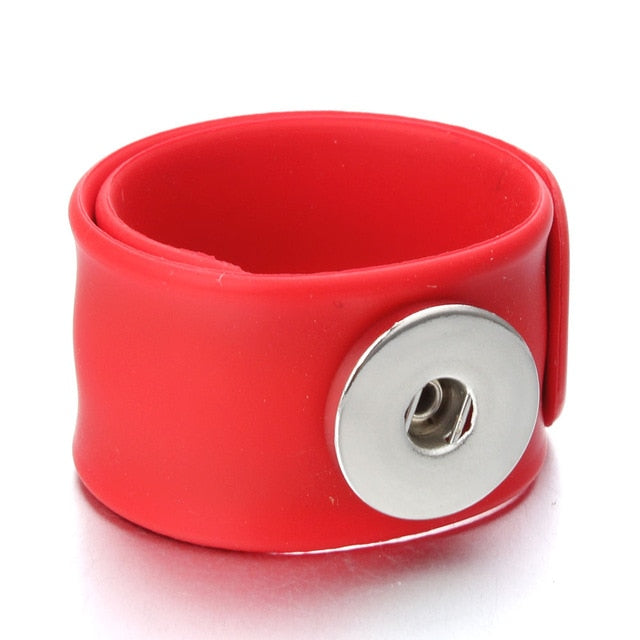 Newest Snap Jewelry 18mm Sequins Snap Button Bracelet Simple Cuff Snap Bracelets For Women Children Fun Gift