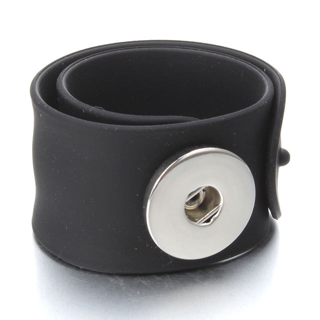 Newest Snap Jewelry 18mm Sequins Snap Button Bracelet Simple Cuff Snap Bracelets For Women Children Fun Gift