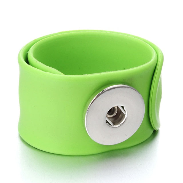 Newest Snap Jewelry 18mm Sequins Snap Button Bracelet Simple Cuff Snap Bracelets For Women Children Fun Gift