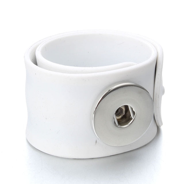 Newest Snap Jewelry 18mm Sequins Snap Button Bracelet Simple Cuff Snap Bracelets For Women Children Fun Gift