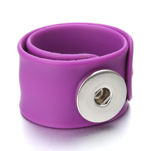 Newest Snap Jewelry 18mm Sequins Snap Button Bracelet Simple Cuff Snap Bracelets For Women Children Fun Gift