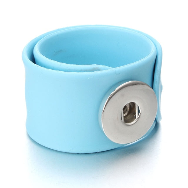 Newest Snap Jewelry 18mm Sequins Snap Button Bracelet Simple Cuff Snap Bracelets For Women Children Fun Gift