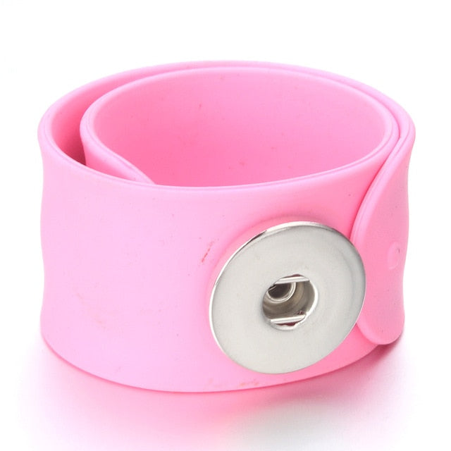 Newest Snap Jewelry 18mm Sequins Snap Button Bracelet Simple Cuff Snap Bracelets For Women Children Fun Gift