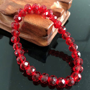 Handmade Women's 8mm 10mm Rhinestone Glass Crystal Beaded Round Beads Stretch Bracelet Femme Bangle Bracelets Girl Wrap Jewelry