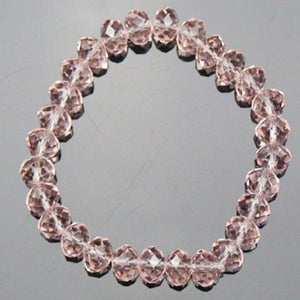 Handmade Women's 8mm 10mm Rhinestone Glass Crystal Beaded Round Beads Stretch Bracelet Femme Bangle Bracelets Girl Wrap Jewelry