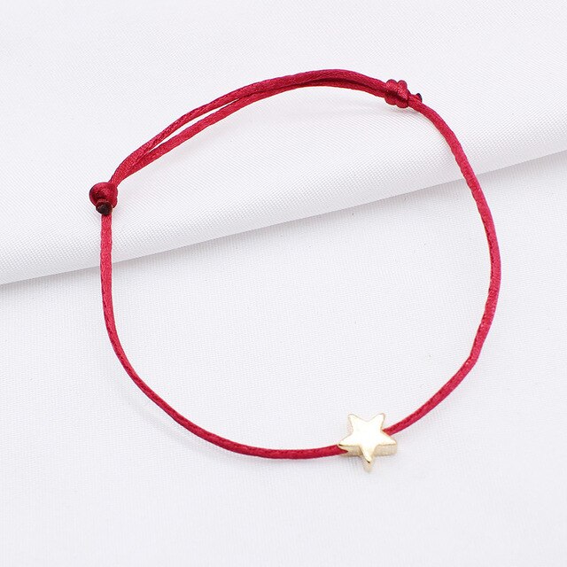 2019 new Lucky Heart star Bracelet For Women Children Red color Rope String Adjustable Handmade Bracelet Jewelry simple Bracelet