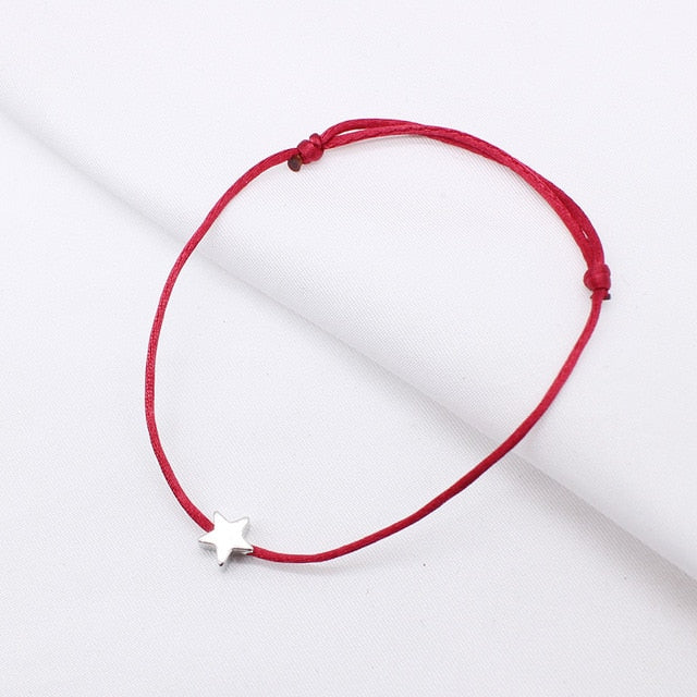 2019 new Lucky Heart star Bracelet For Women Children Red color Rope String Adjustable Handmade Bracelet Jewelry simple Bracelet