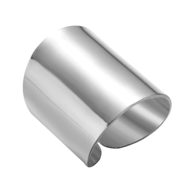 Rinhoo Adjustable Open Size Flower Heart Ring Stainless Steel Finger Ring Ladies Party Jewelry Rings