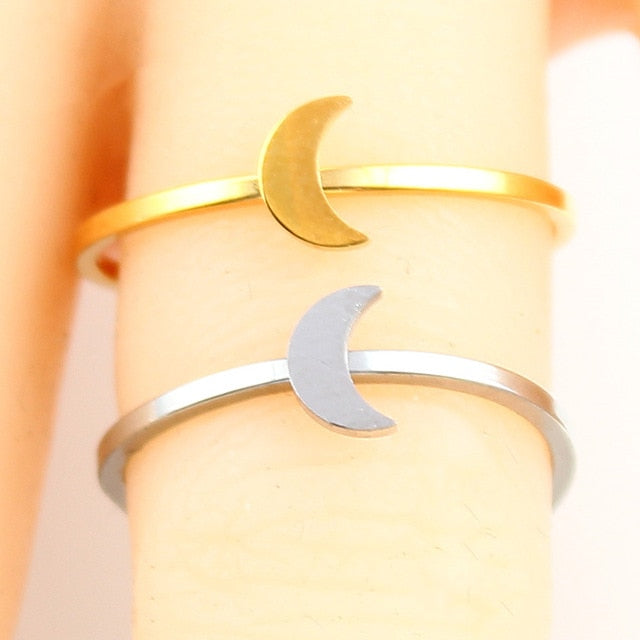 heart letter ring stainless steel jewelry ringen for accessories silver gold finger ring set  jewellery female