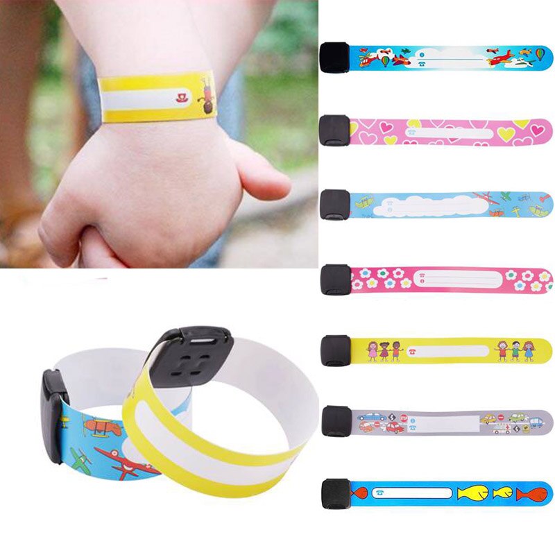 4Pcs/8Pcs/Set Children Outdoor Safe Anti-lost Wristband Safety Recognition Bracelet For Kids Adjustable Waterproof Wrist Strap