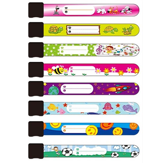 4Pcs/8Pcs/Set Children Outdoor Safe Anti-lost Wristband Safety Recognition Bracelet For Kids Adjustable Waterproof Wrist Strap