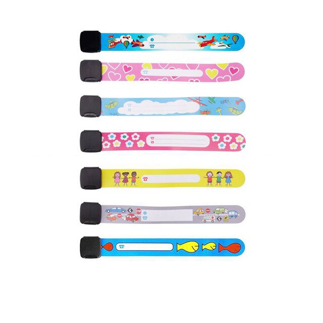 4Pcs/8Pcs/Set Children Outdoor Safe Anti-lost Wristband Safety Recognition Bracelet For Kids Adjustable Waterproof Wrist Strap