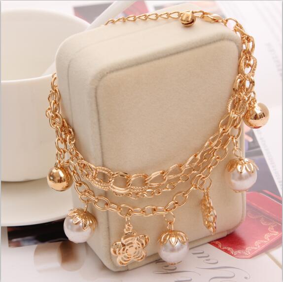 MINHIN Sweety Butterfly Decoration Charming Bracelet For Girl New Design Multi Layers Chain Bracelet Perfect Banquet Accessory