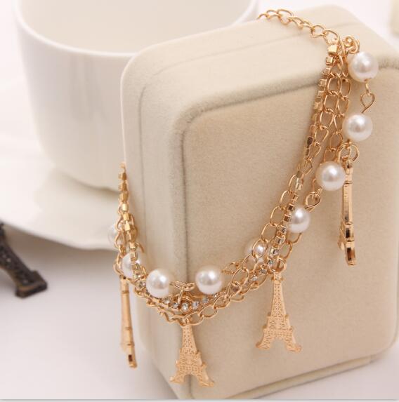 MINHIN Sweety Butterfly Decoration Charming Bracelet For Girl New Design Multi Layers Chain Bracelet Perfect Banquet Accessory