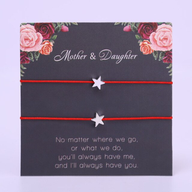 A Set-Pinky Promise Compass Bracelets Best Friends Mother Daughters Women Jewelry Christmas Gift Drop Shipping