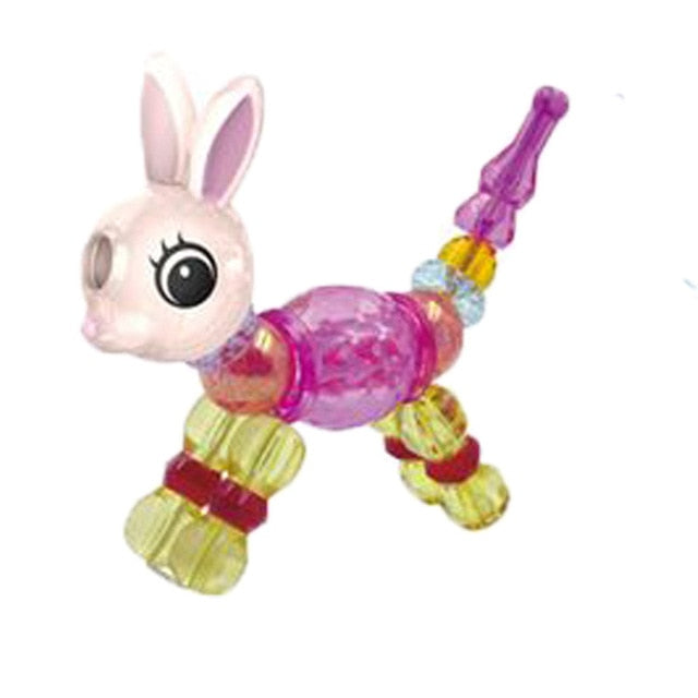 1pcs Creative Funny DIY Animal Charm Bracelets Magic Tricks Super Sprouting Surprise Girl Magic Pet Bracelet Child Gift