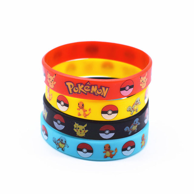 Wholesale Fashion 4 colors Wristband ID Bracelet Children Pokemon Go Team Mystic Instinct Rubber Silicone Bracelets & Bangles