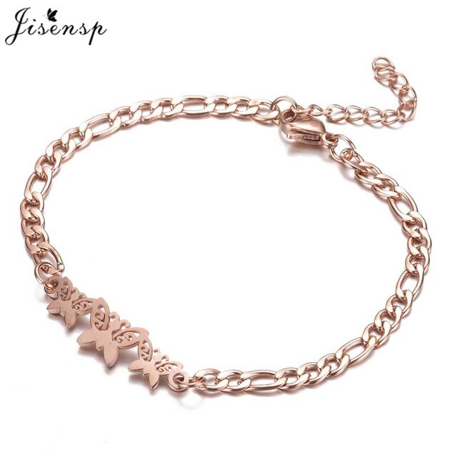 Jisensp Fashion Stainless Steel Figure Family Bracelets With Daughter Son Charm Adjustable Gold Bracelets for Kids Mother Gift