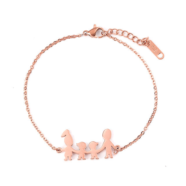 Name Custom Bracelet Father Mother Girl Boy Family Charm Women Jewelry Personalized Engraved Love Letter Customized Gift