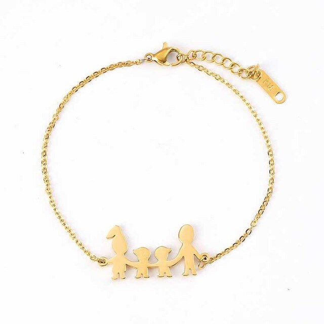 Name Custom Bracelet Father Mother Girl Boy Family Charm Women Jewelry Personalized Engraved Love Letter Customized Gift