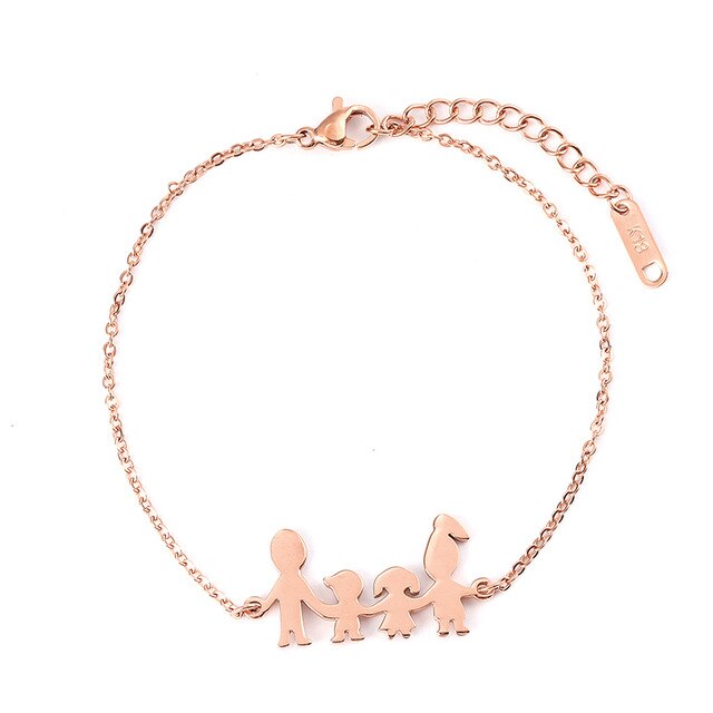 Name Custom Bracelet Father Mother Girl Boy Family Charm Women Jewelry Personalized Engraved Love Letter Customized Gift