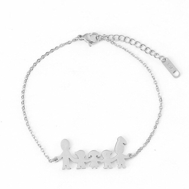 Name Custom Bracelet Father Mother Girl Boy Family Charm Women Jewelry Personalized Engraved Love Letter Customized Gift